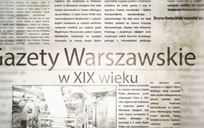 Gazety Warszawskie w XIX wieku: kronika historii miasta